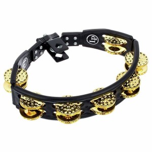 LP 179 Tambourines Cyclops, Dimpled Brass Jingles, Black, Mountable